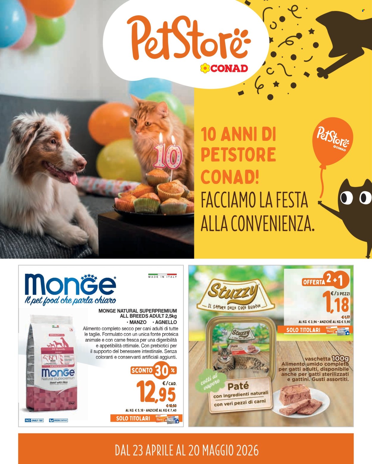 Volantino Pet Store Conad - 23/4/2026 - 20/5/2026. Pagina 1