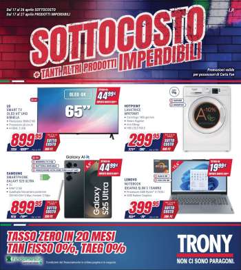 Volantino Trony - 17/4/2026 - 27/4/2026.