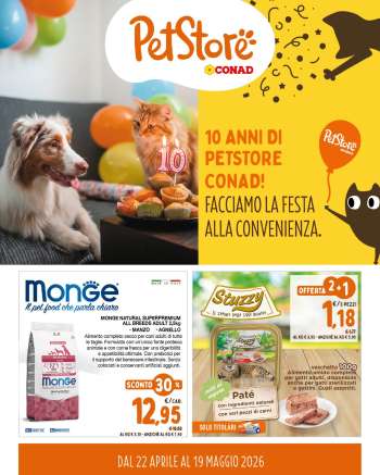 Volantino Pet Store Conad - 22/4/2026 - 19/5/2026.