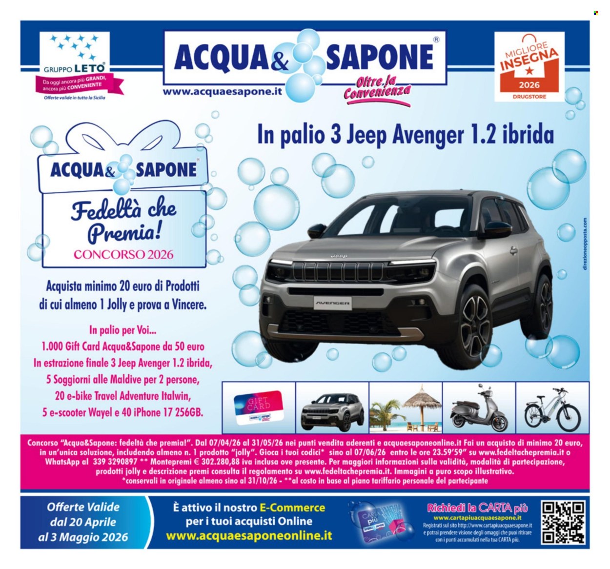Leták Acqua & Sapone - 20.4.2026 - 3.5.2026. Strana 1