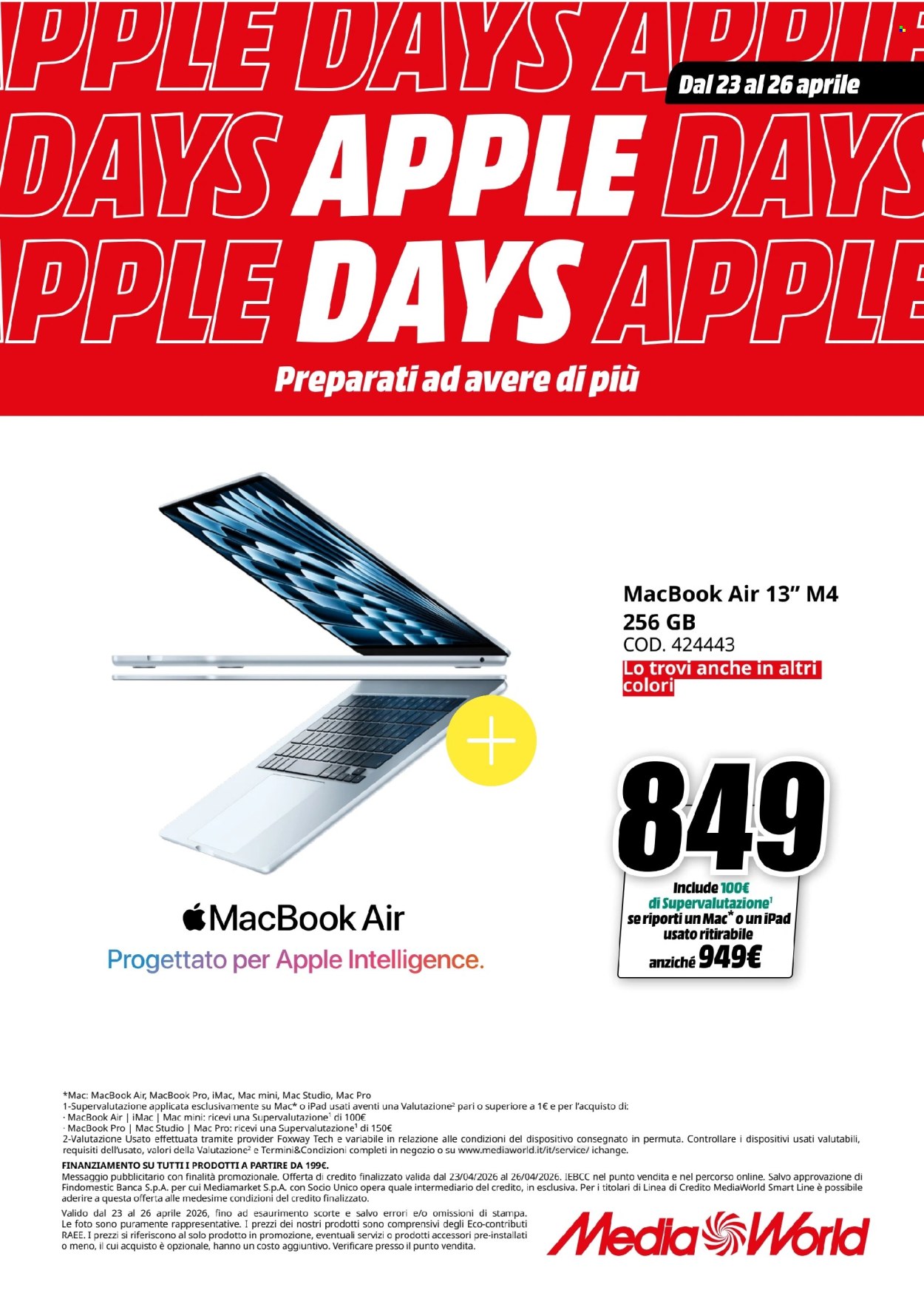 Volantino MediaWorld - 23/4/2026 - 26/4/2026. Pagina 2