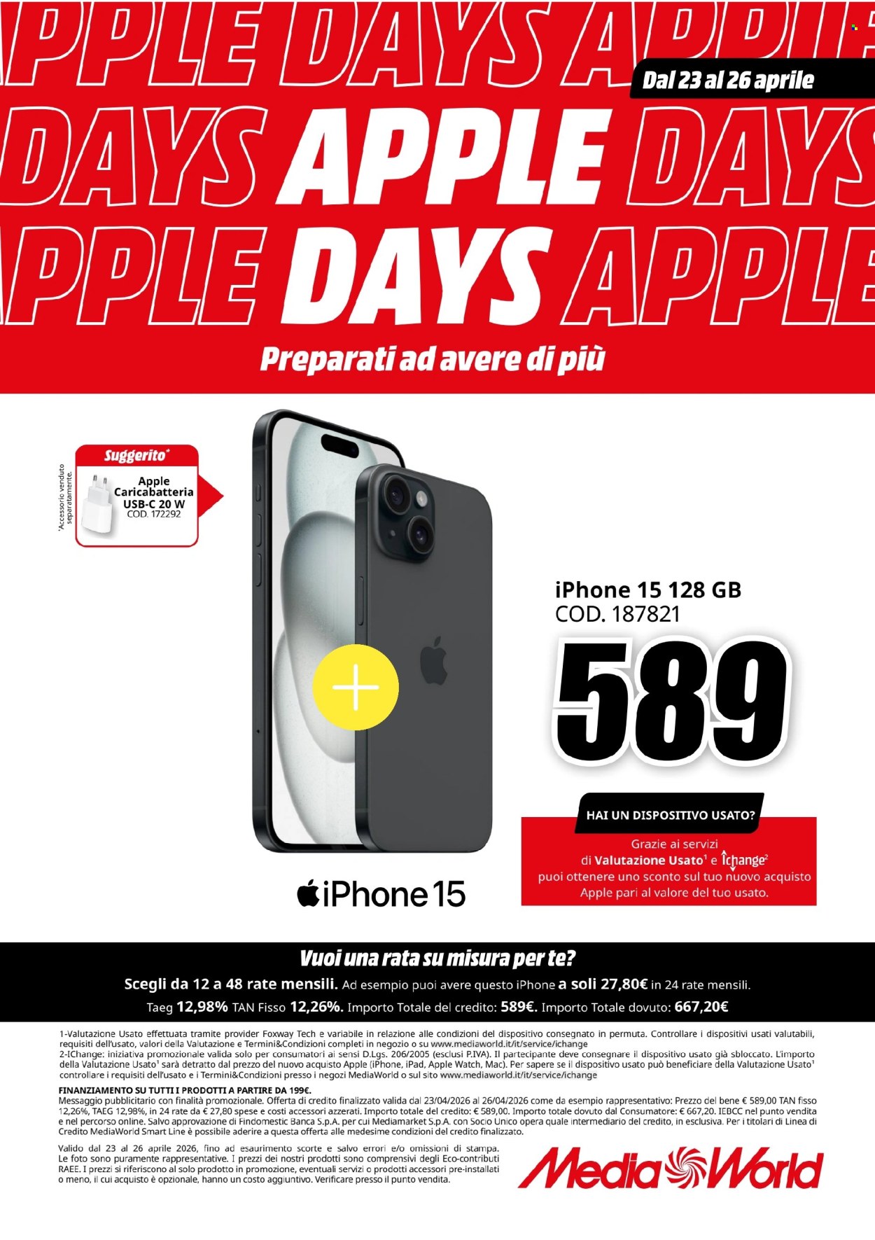 Volantino MediaWorld - 23/4/2026 - 26/4/2026. Pagina 5