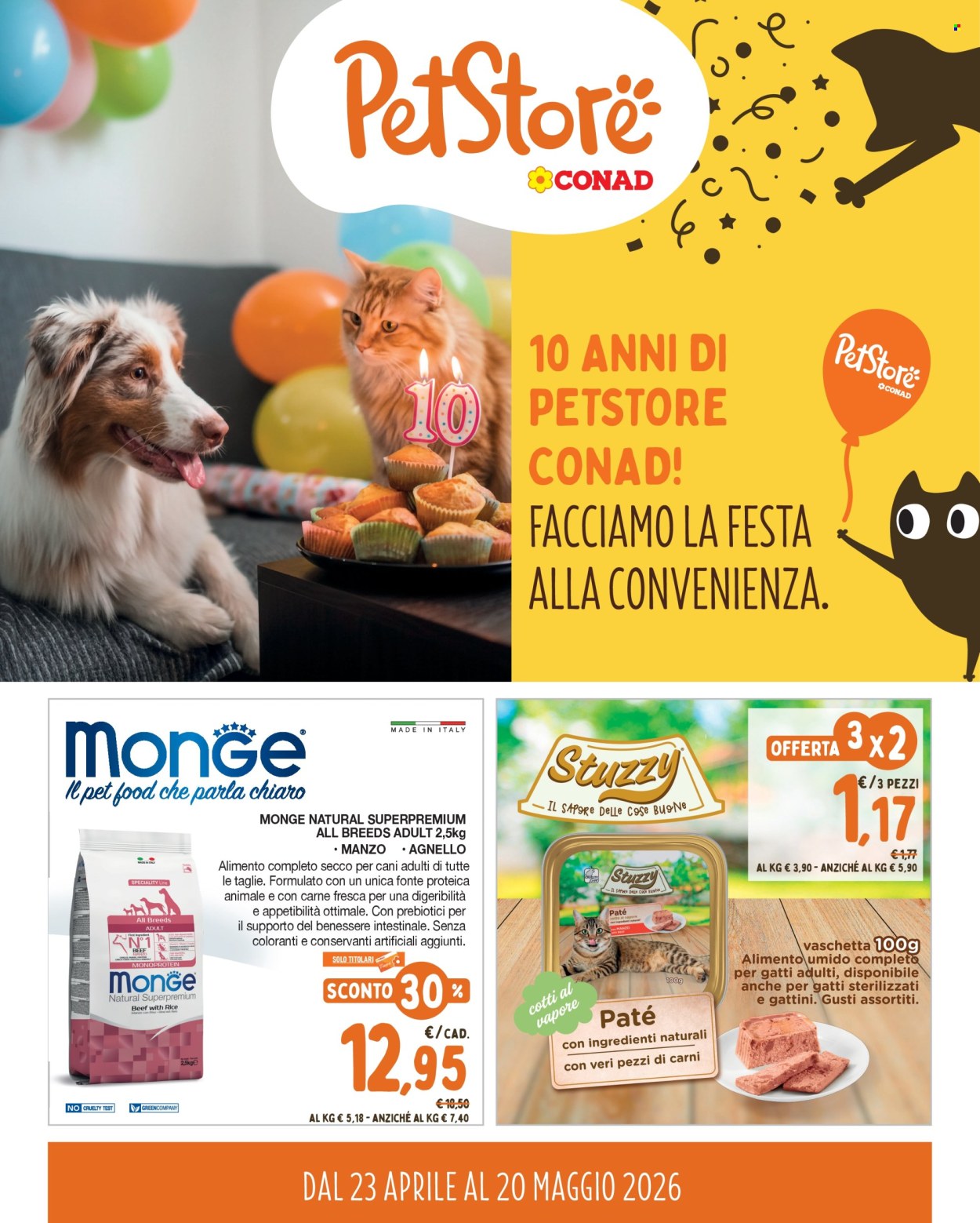 Volantino Pet Store Conad - 23/4/2026 - 20/5/2026. Pagina 1
