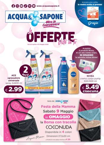 Volantino Acqua & Sapone - 26/4/2026 - 16/5/2026.