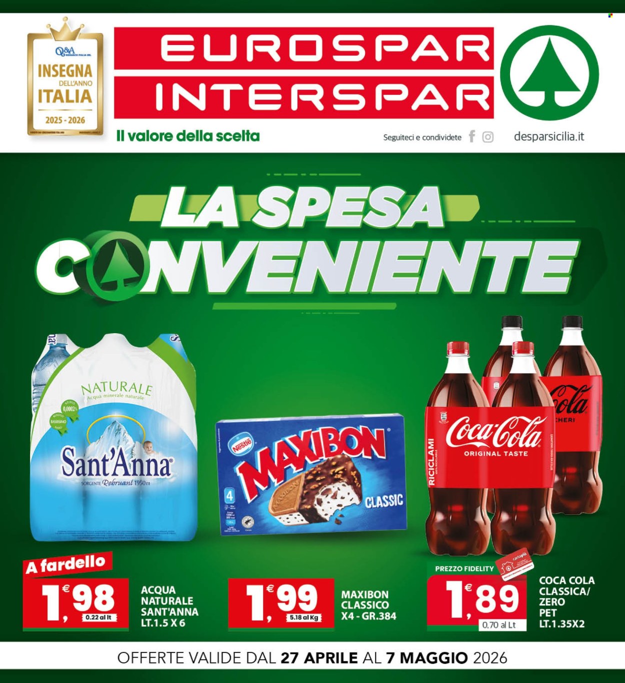 Volantino Eurospar - 27/4/2026 - 7/5/2026. Pagina 1