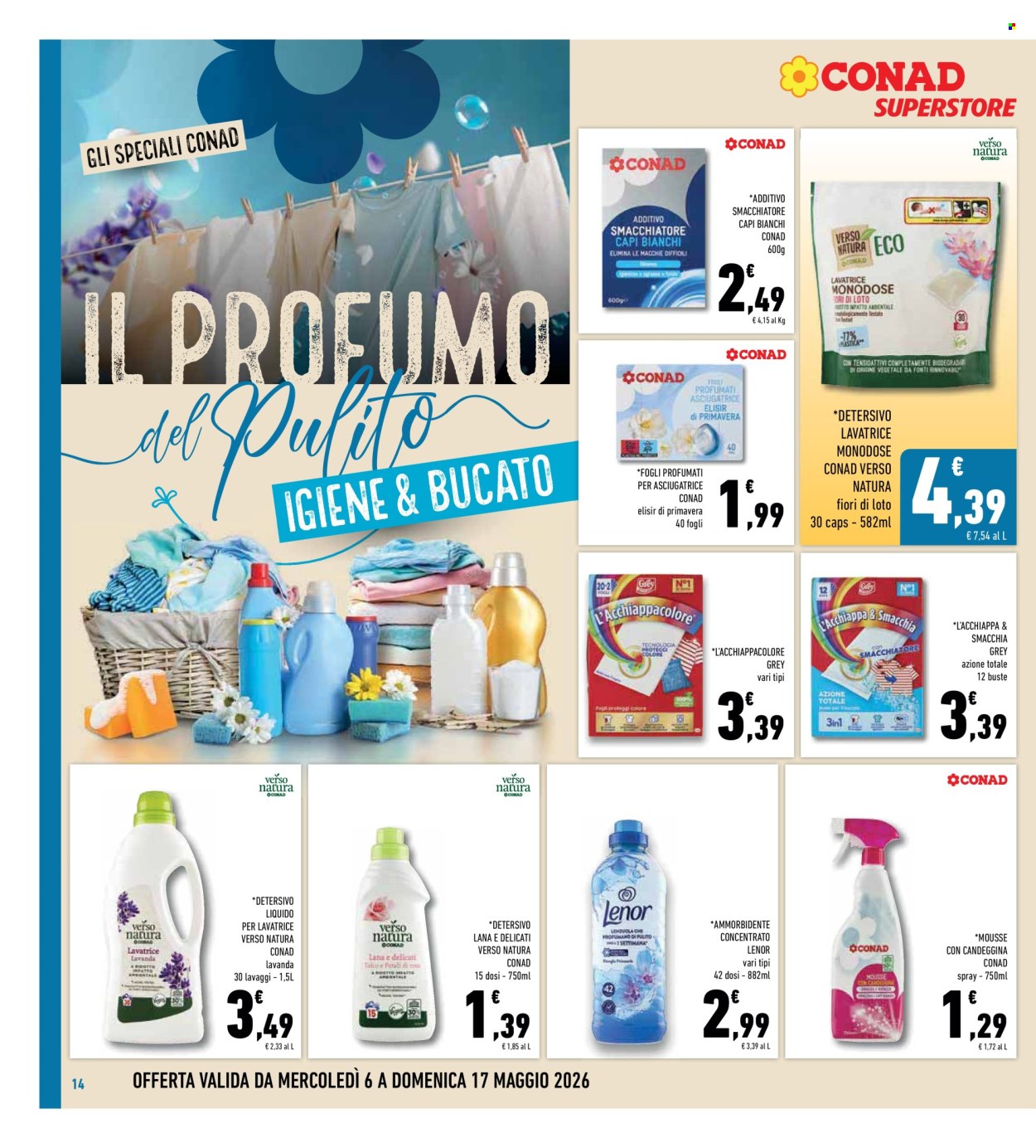 Leták Conad Superstore - 6.5.2026 - 17.5.2026. Strana 14