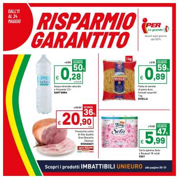 Volantino Iper, La grande i - 11/5/2026 - 24/5/2026.