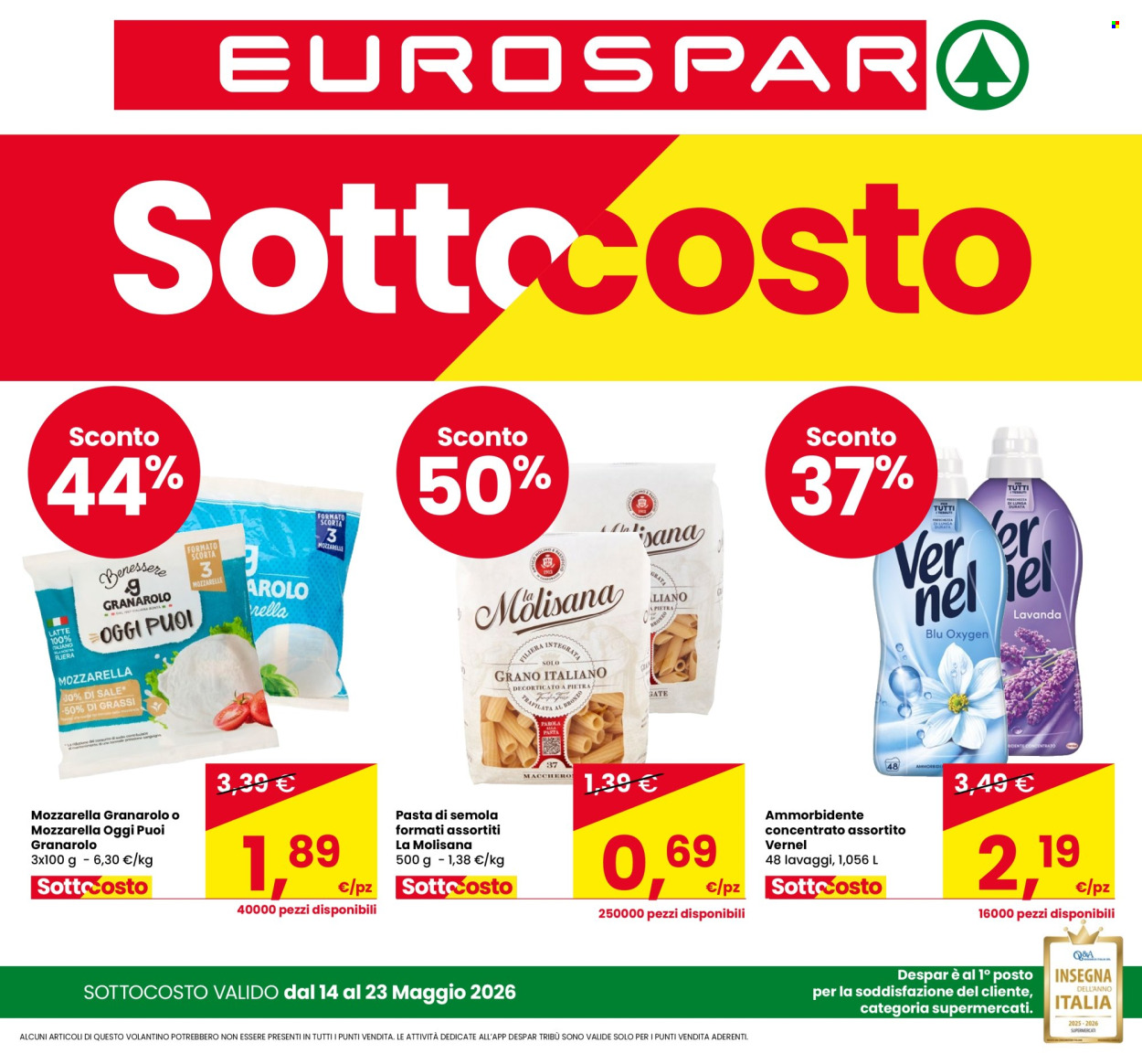 Volantino Eurospar - 14/5/2026 - 27/5/2026. Pagina 1