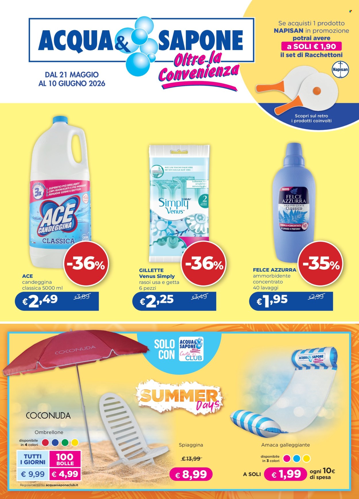 Volantino Acqua & Sapone - 21/5/2026 - 10/6/2026. Pagina 1