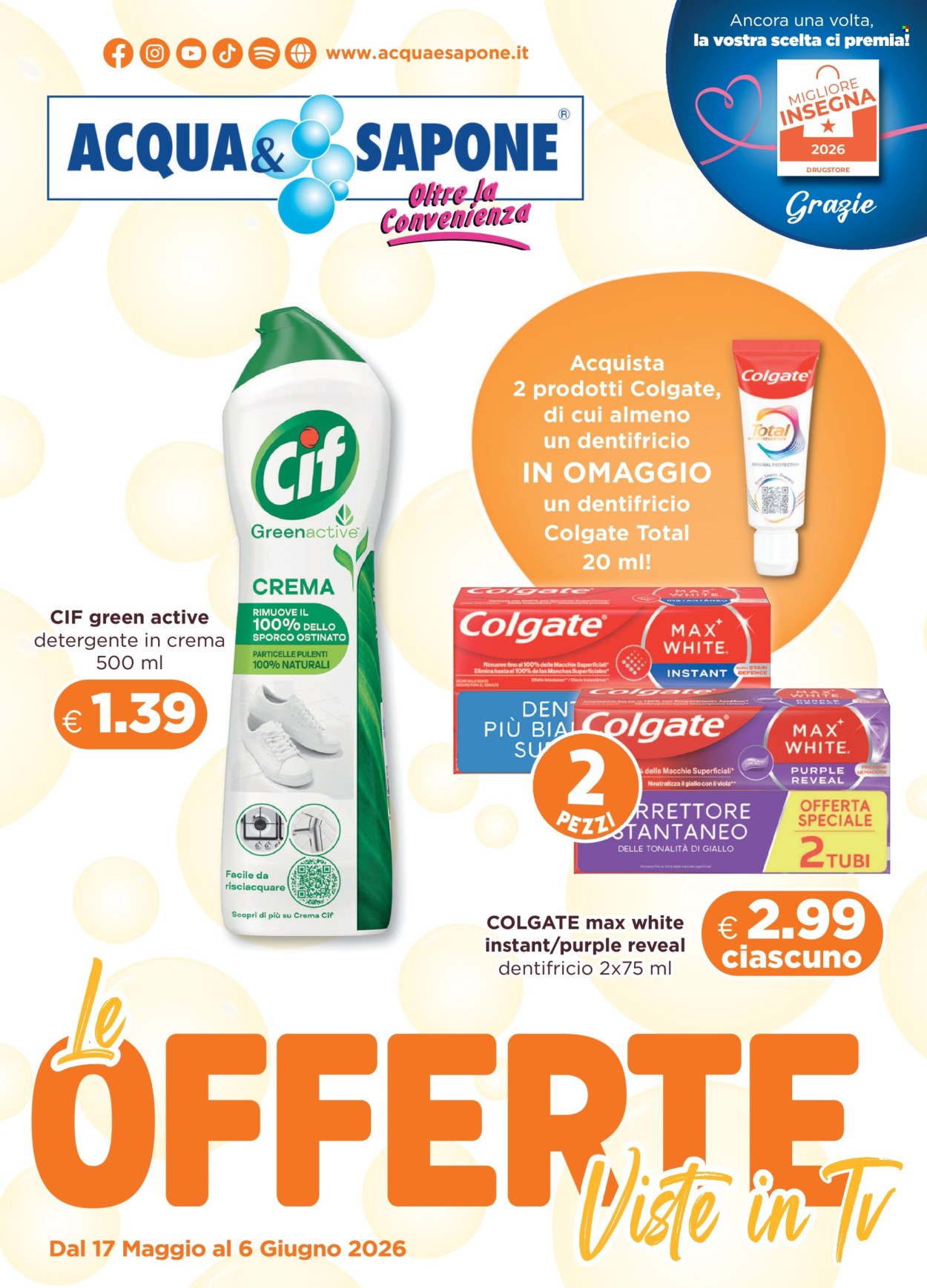 Leták Acqua & Sapone - 17.5.2026 - 6.6.2026. Strana 1