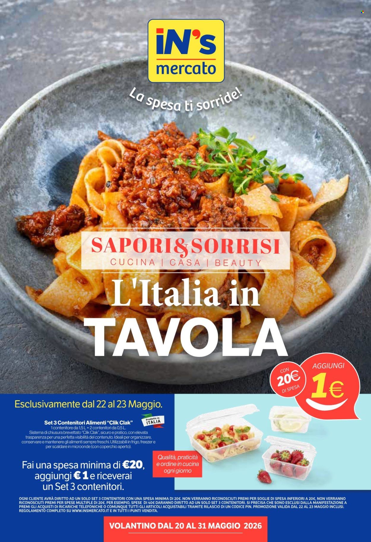 Volantino iN's Mercato - 20/5/2026 - 31/5/2026. Pagina 1
