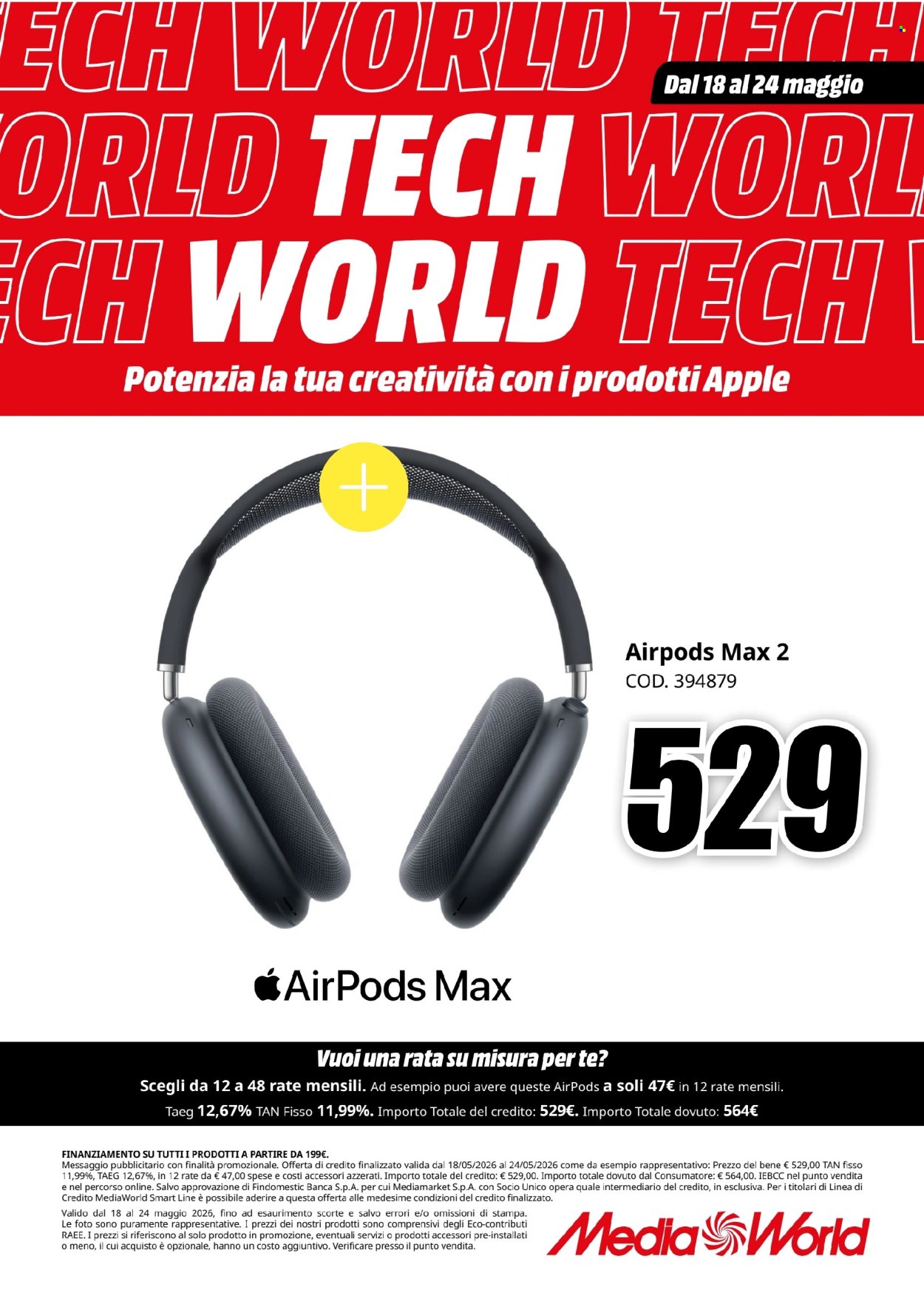 Volantino MediaWorld - 18/5/2026 - 24/5/2026. Pagina 1