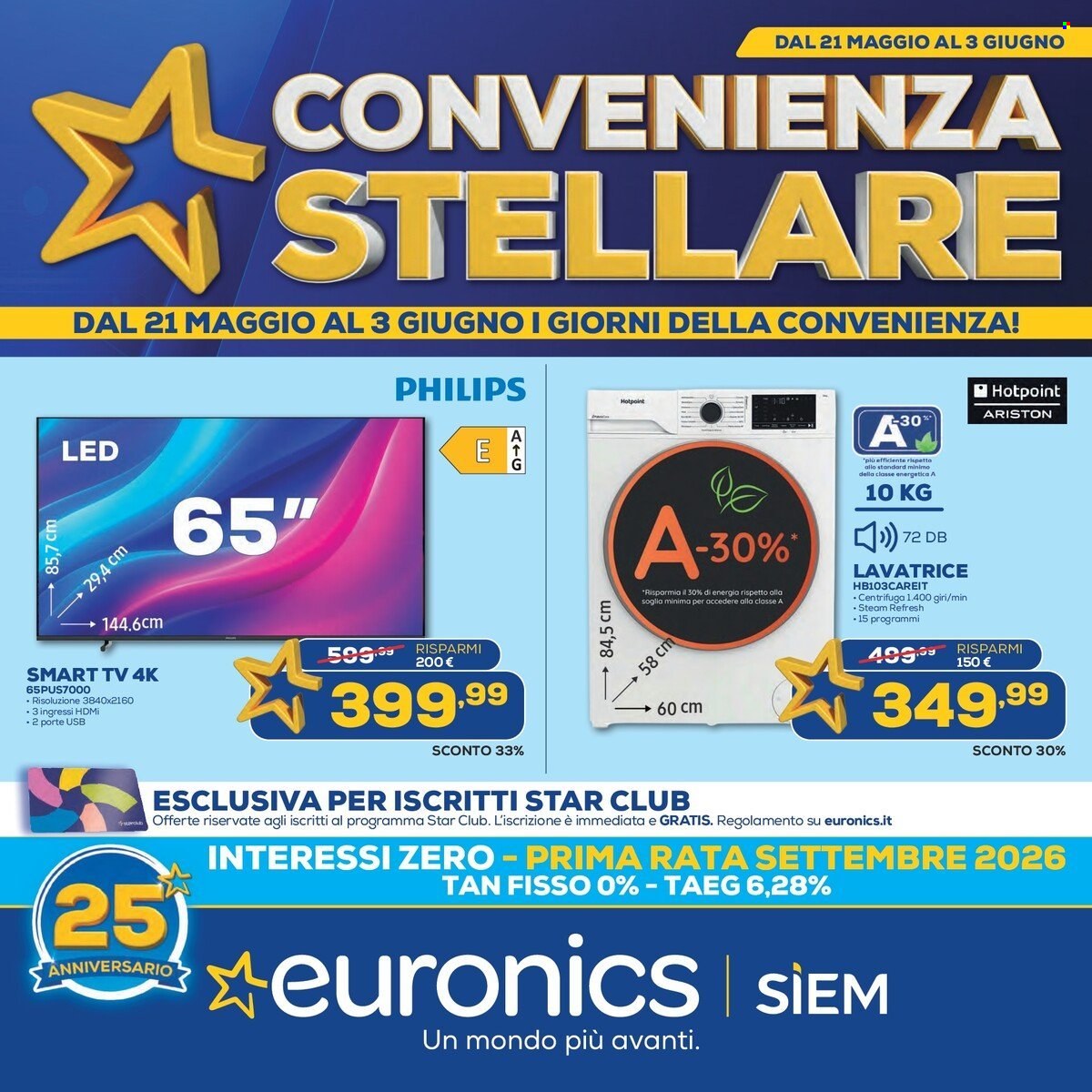 Volantino Euronics - 21/5/2026 - 3/6/2026. Pagina 1