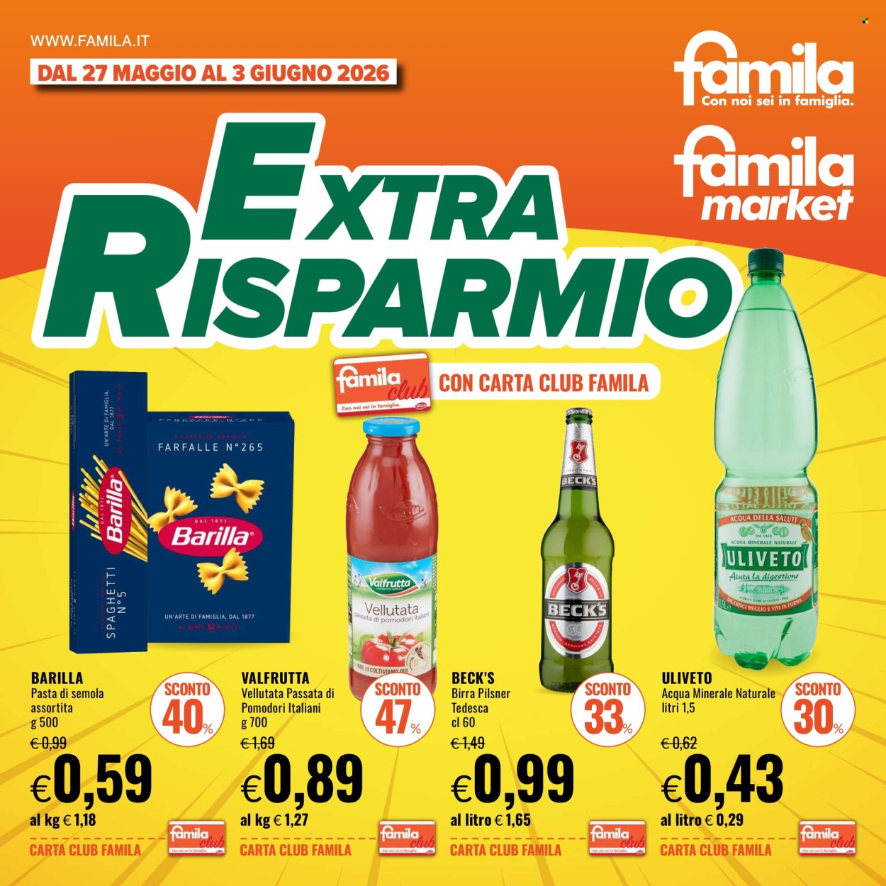 Volantino Famila - 27/5/2026 - 3/6/2026. Pagina 1