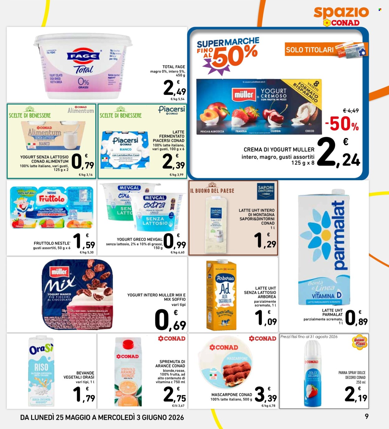 Leták Spazio Conad - 25.5.2026 - 3.6.2026. Strana 9