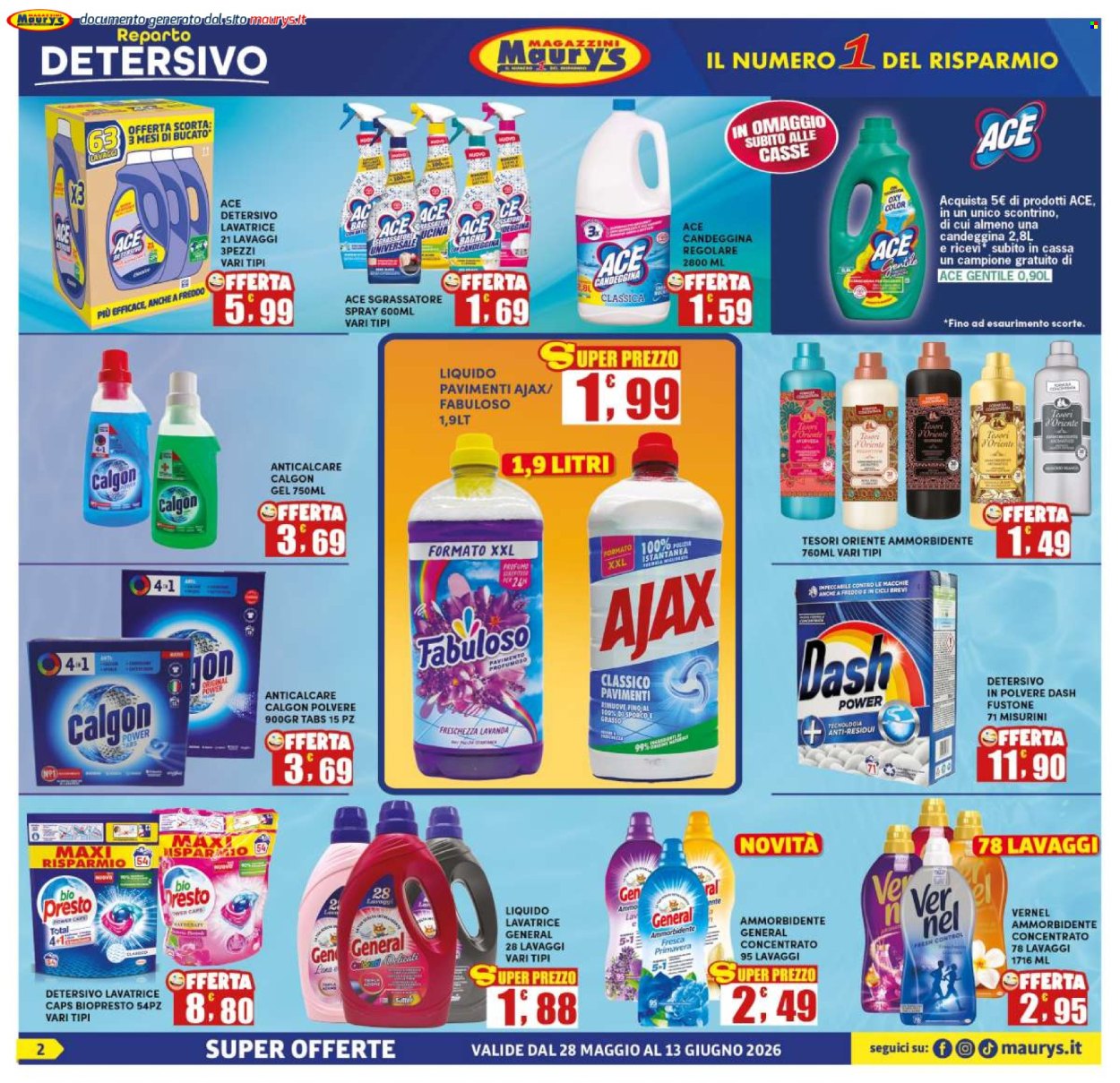 Volantino Maury's - 28/5/2026 - 13/6/2026. Pagina 2