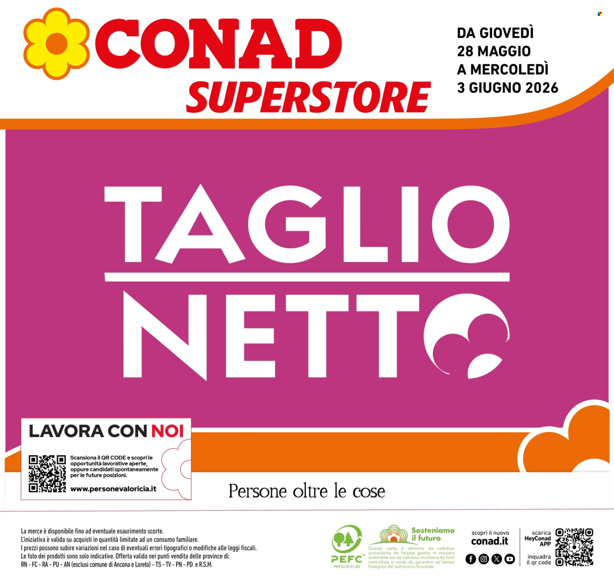 Volantino Conad Superstore - 28/5/2026 - 3/6/2026. Pagina 1
