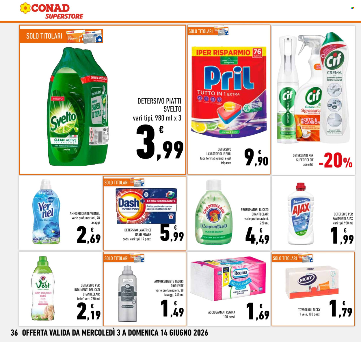 Leták Conad Superstore - 3.6.2026 - 10.6.2026. Strana 36