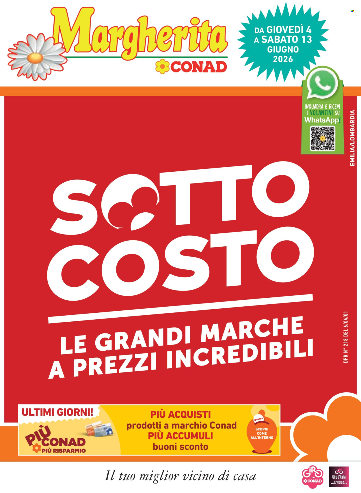 Volantino Margherita Conad - 4/6/2026 - 16/6/2026. Pagina 1