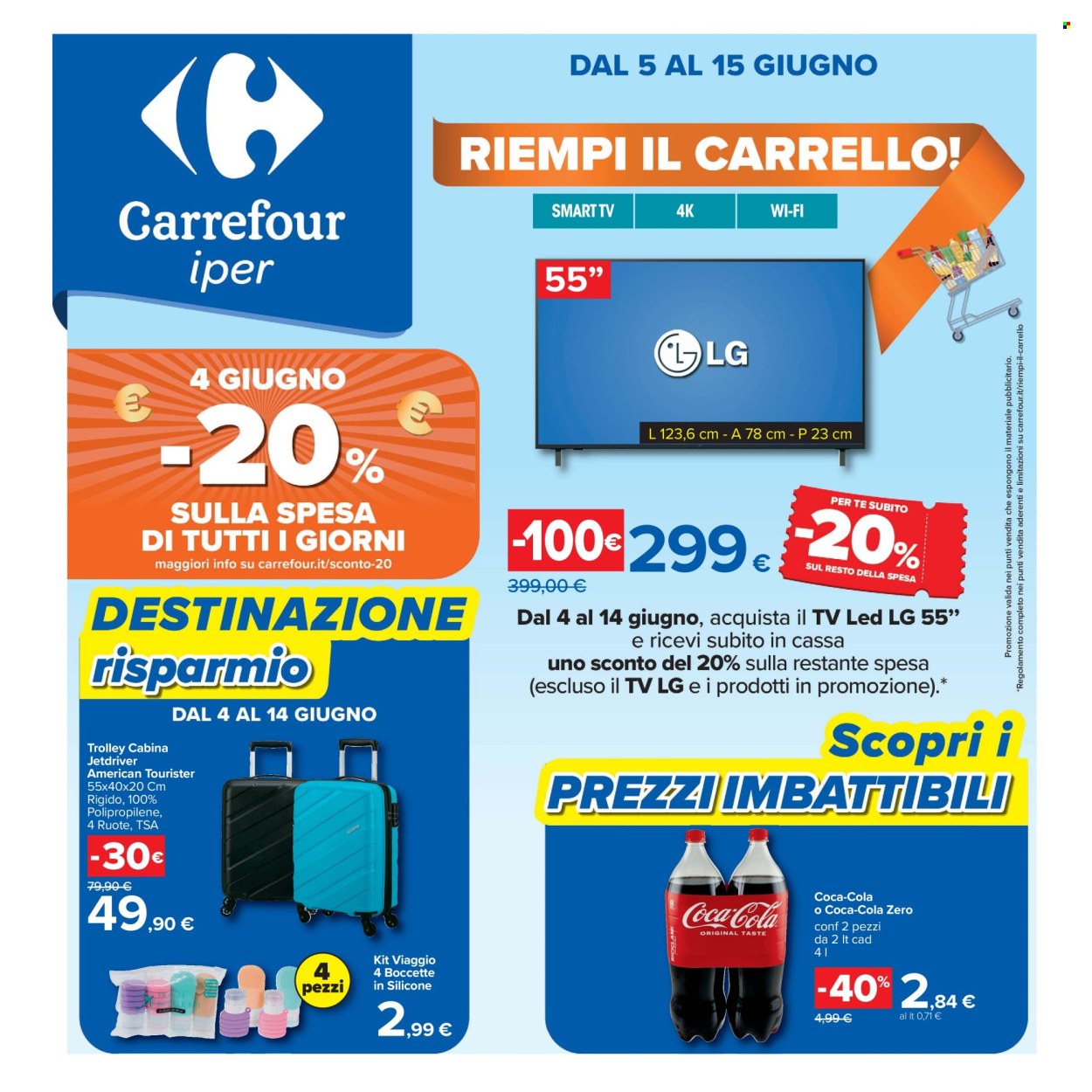 Volantino Carrefour - 5/6/2026 - 15/6/2026. Pagina 1