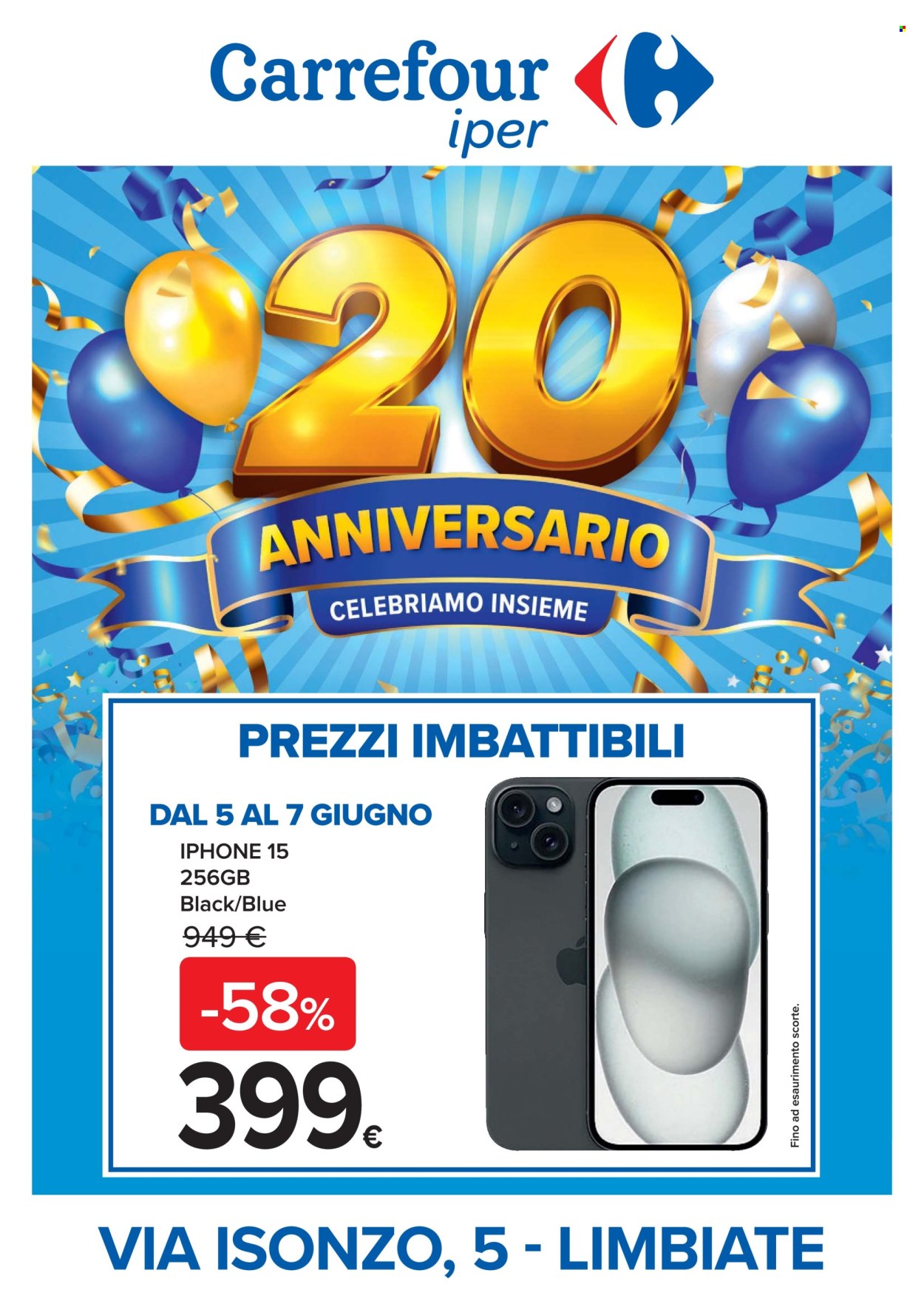 Volantino Carrefour - 5/6/2026 - 7/6/2026. Pagina 1
