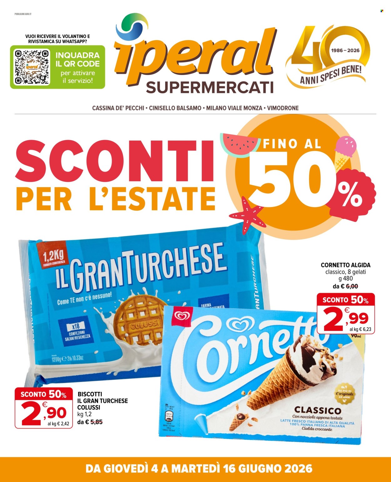 Volantino Iperal - 4/6/2026 - 16/6/2026. Pagina 1