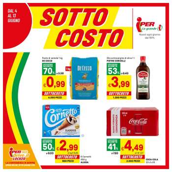 Volantino Iper, La grande i - 4/6/2026 - 13/6/2026.