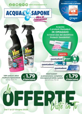 Volantino Acqua & Sapone - 7/6/2026 - 27/6/2026.