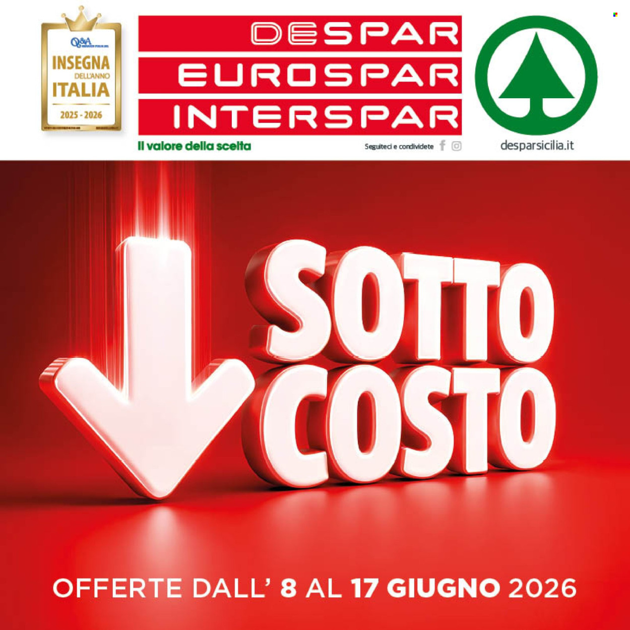 Volantino Eurospar - 8/6/2026 - 17/6/2026. Pagina 1