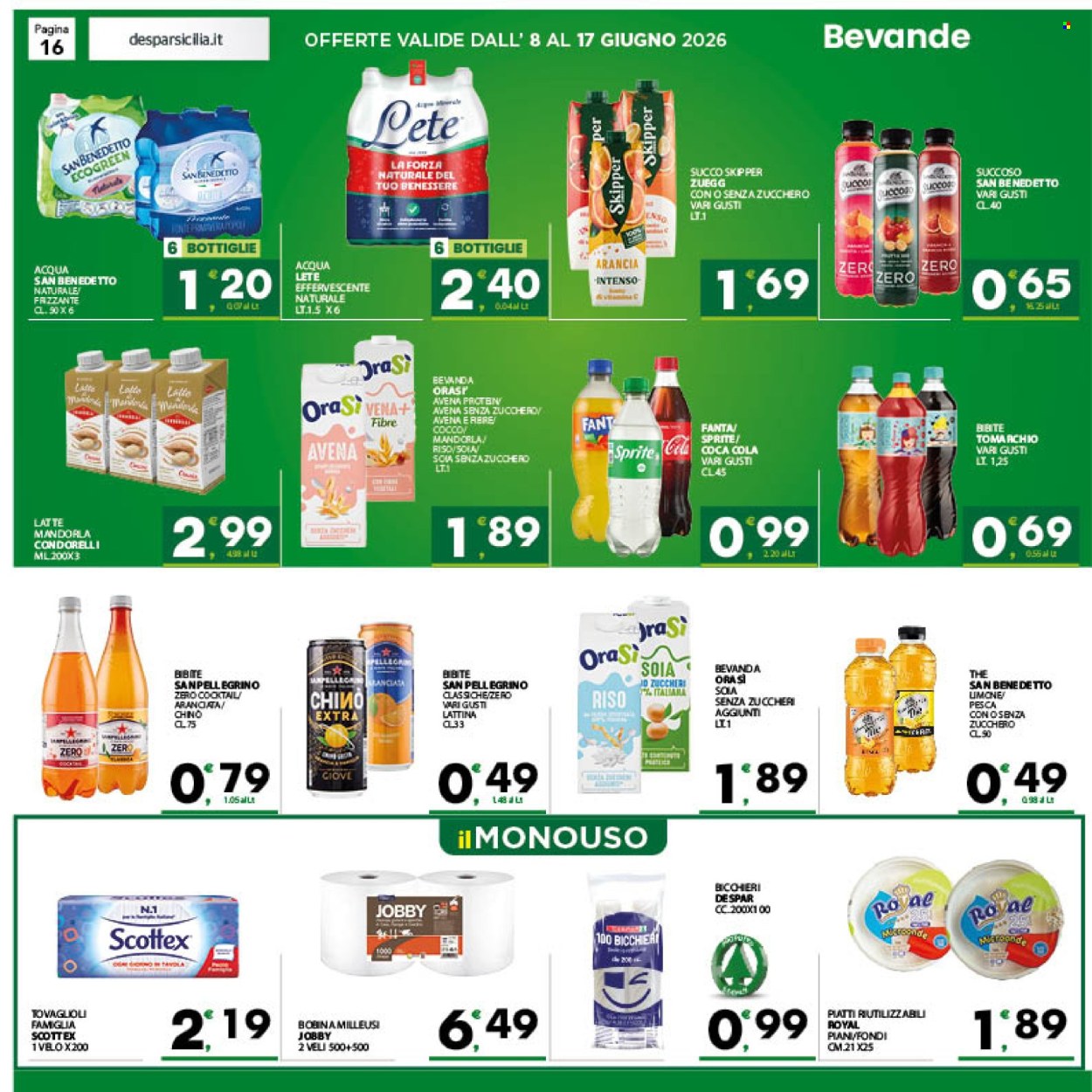 Volantino Eurospar - 8/6/2026 - 17/6/2026. Pagina 16