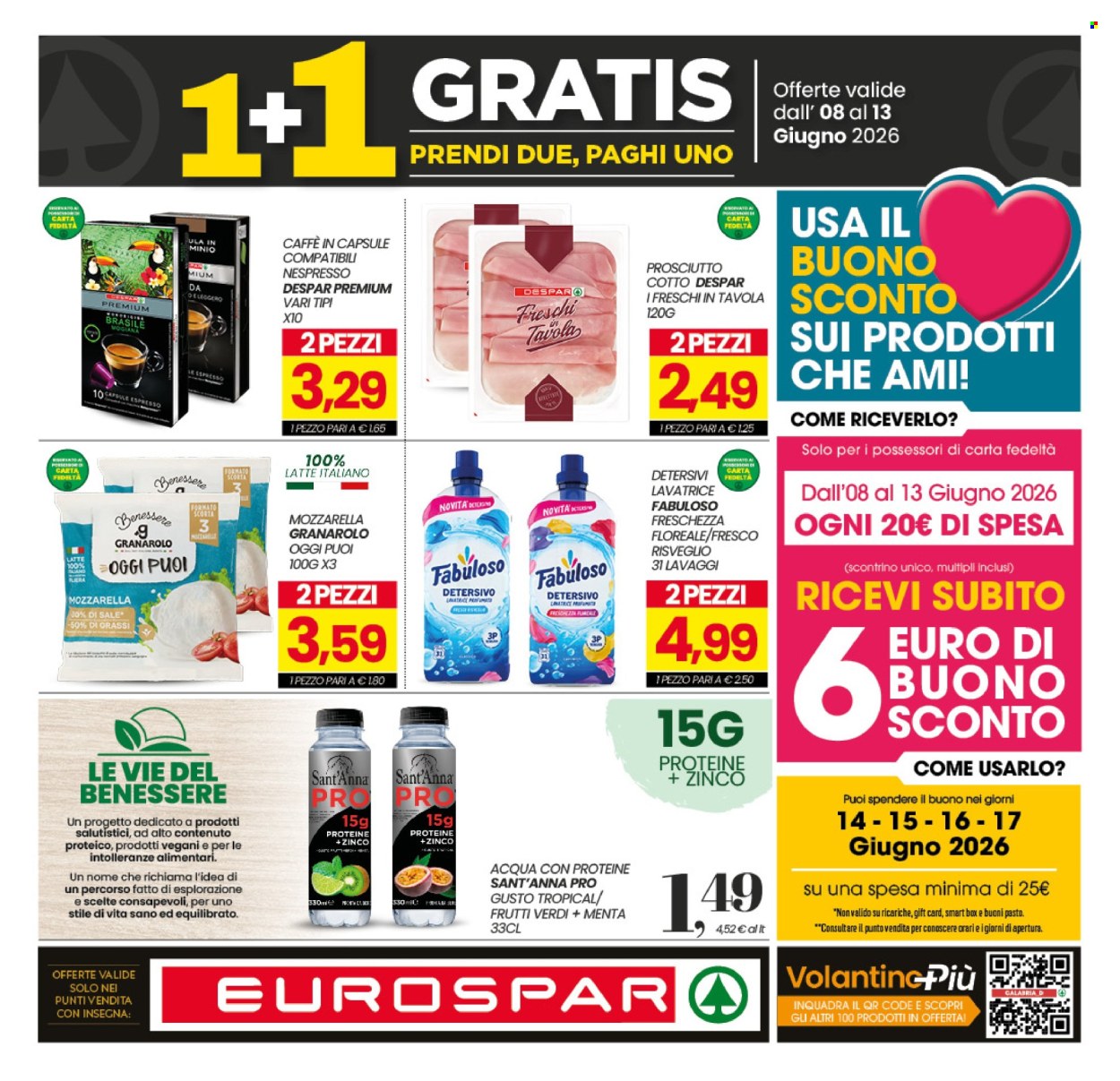 Volantino Eurospar - 8/6/2026 - 13/6/2026. Pagina 1