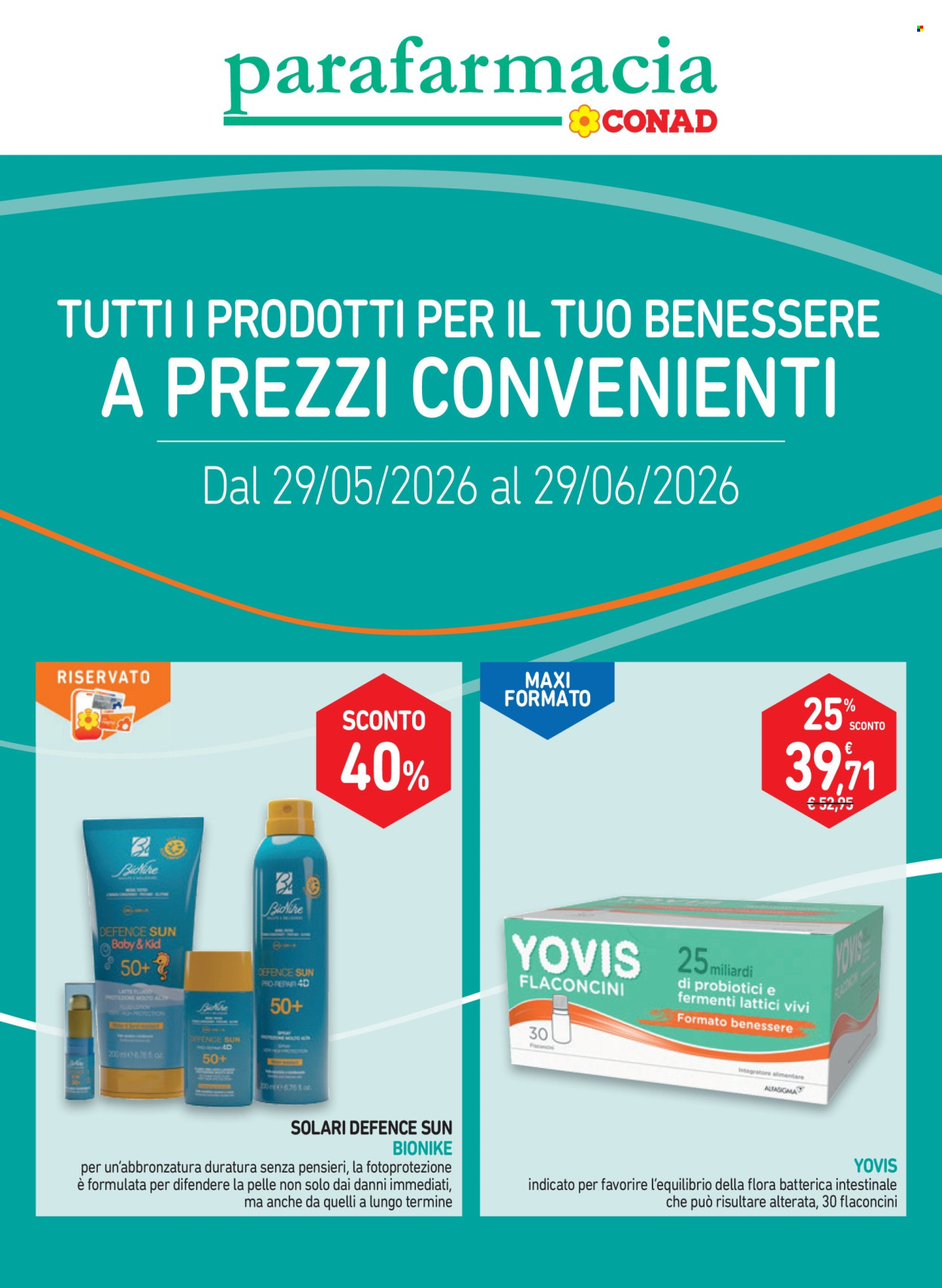 Volantino Parafarmacia Conad - 29/5/2026 - 29/6/2026. Pagina 1