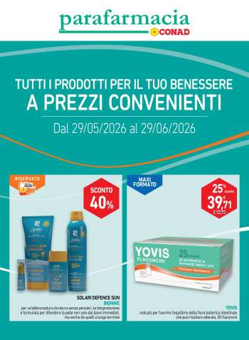 Volantino Parafarmacia Conad - 29/5/2026 - 29/6/2026.