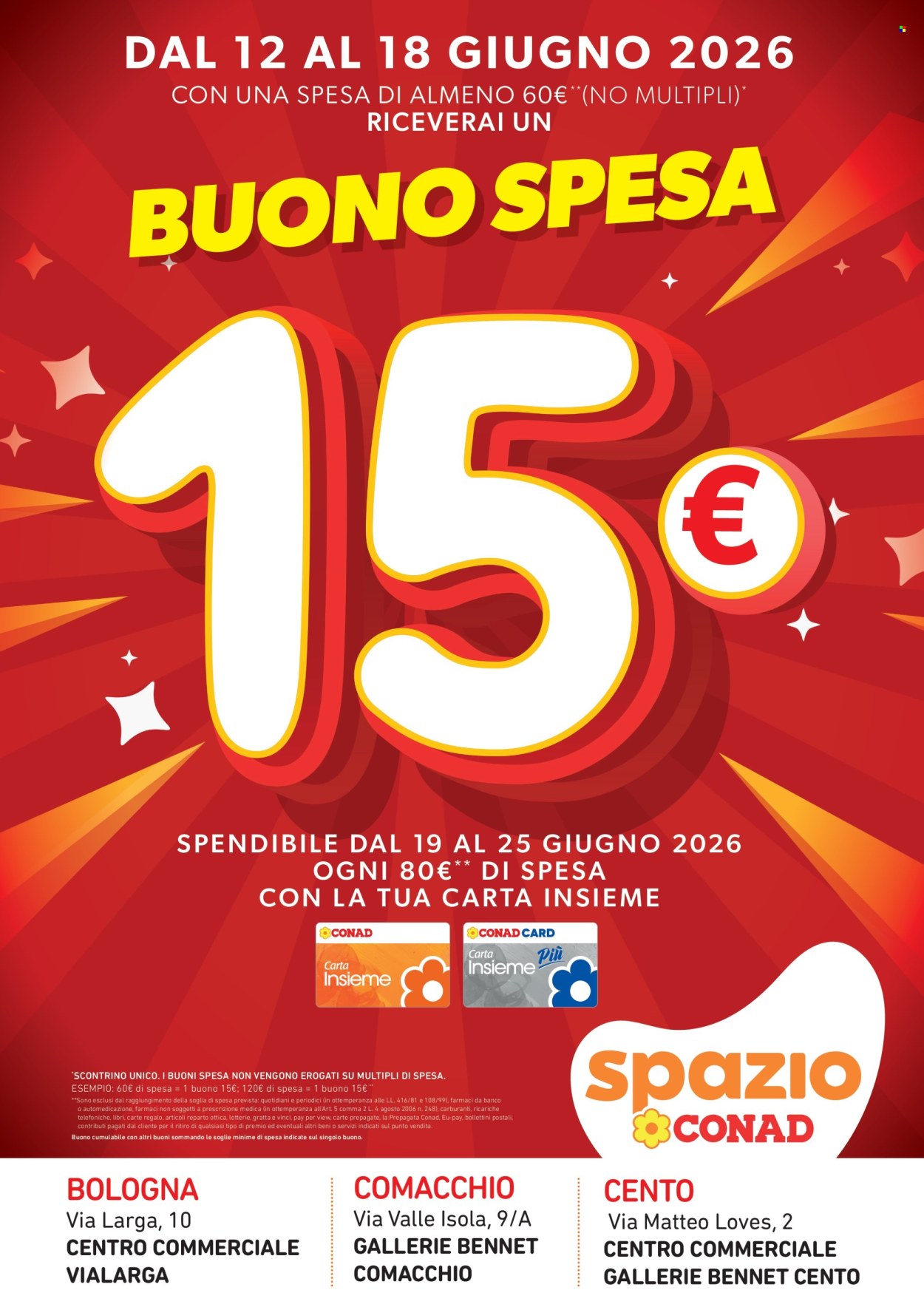 Volantino Spazio Conad - 12/6/2026 - 18/6/2026. Pagina 1