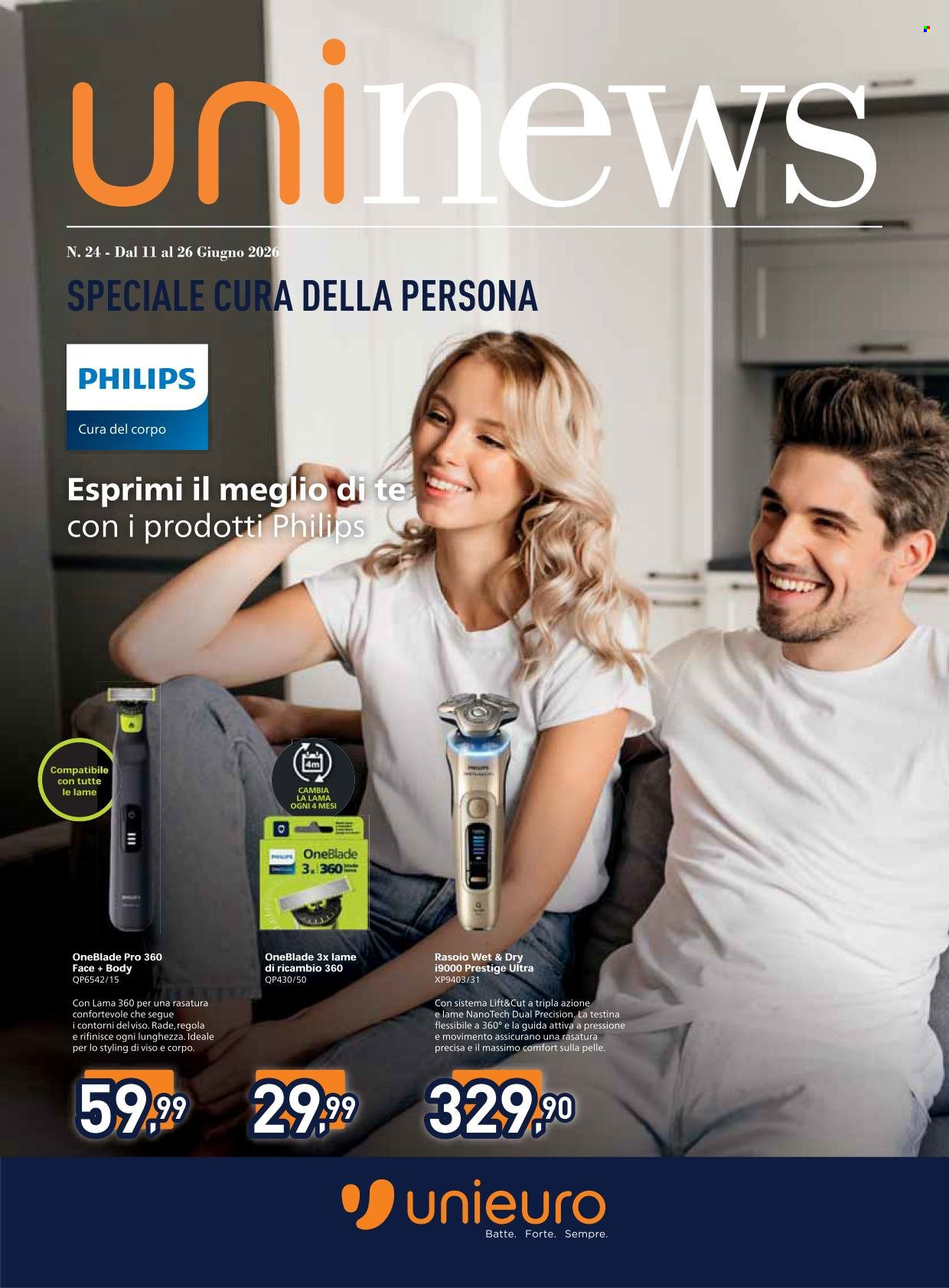 Volantino Unieuro - 11/6/2026 - 26/6/2026. Pagina 1