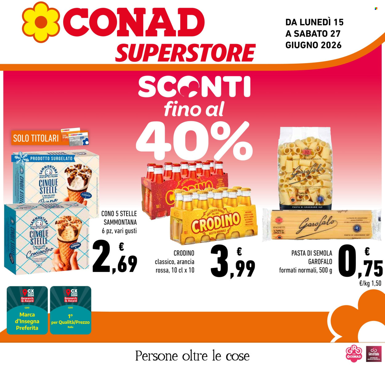 Volantino Conad Superstore - 15/6/2026 - 27/6/2026. Pagina 1