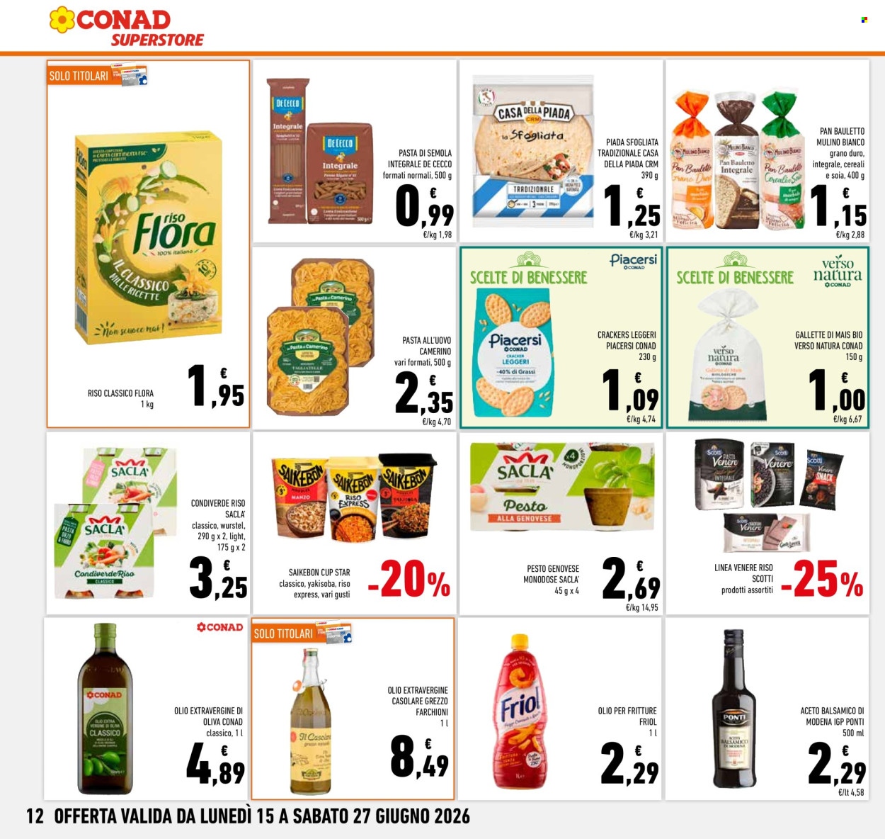 Volantino Conad Superstore - 15/6/2026 - 27/6/2026. Pagina 12