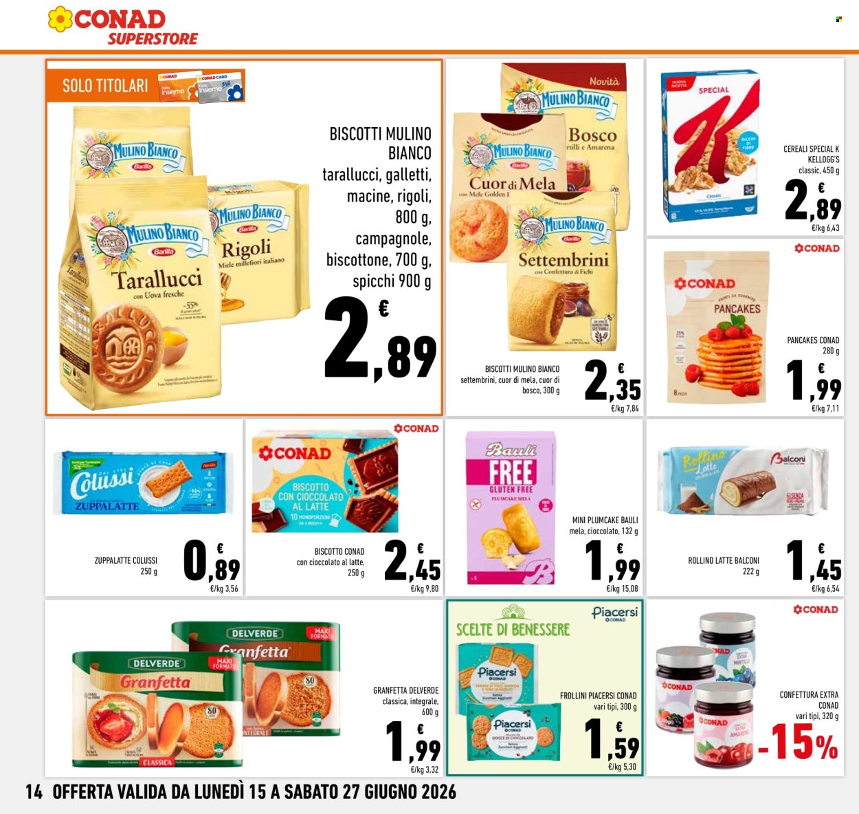 Volantino Conad Superstore - 15/6/2026 - 27/6/2026. Pagina 14