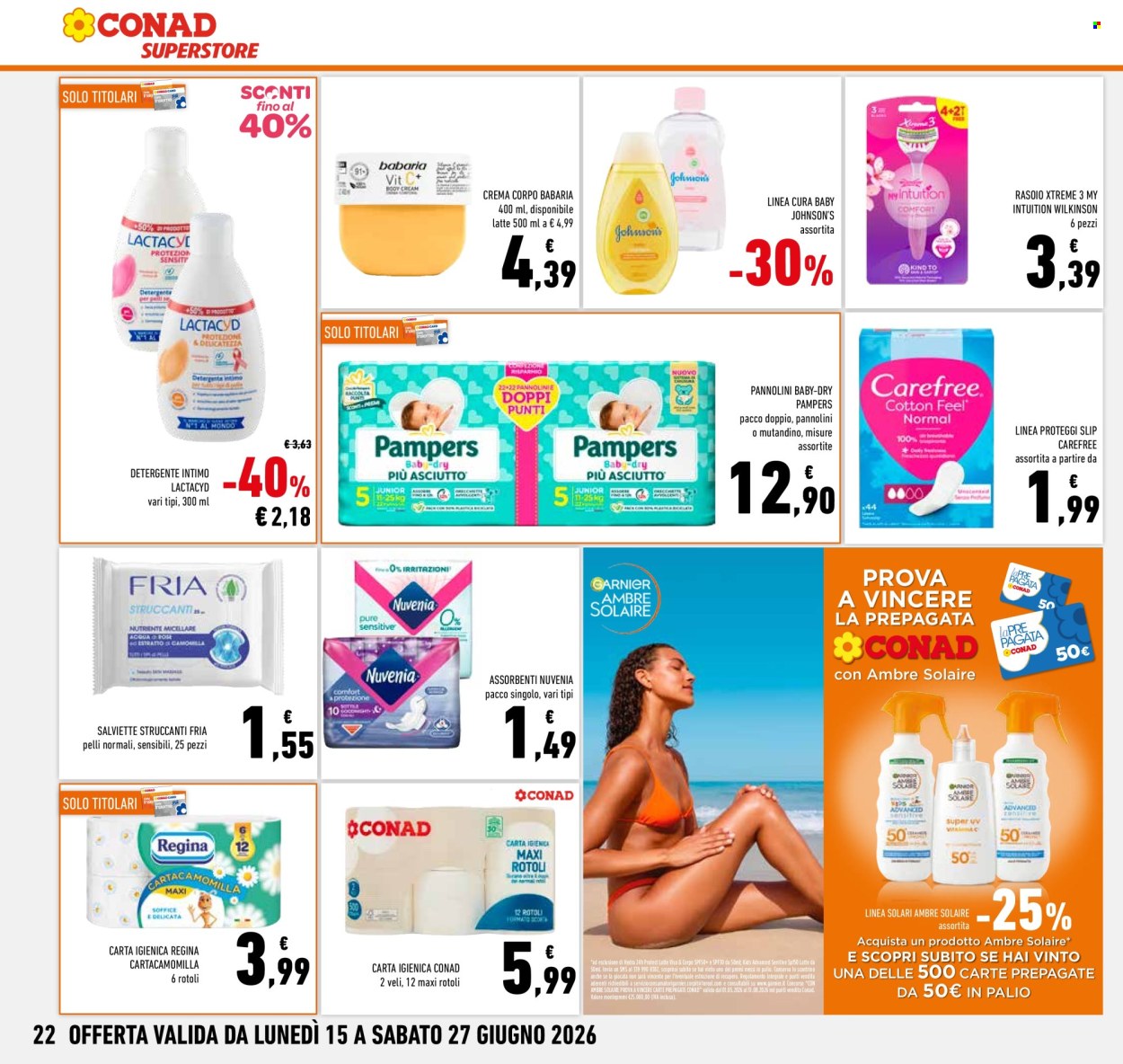 Volantino Conad Superstore - 15/6/2026 - 27/6/2026. Pagina 22