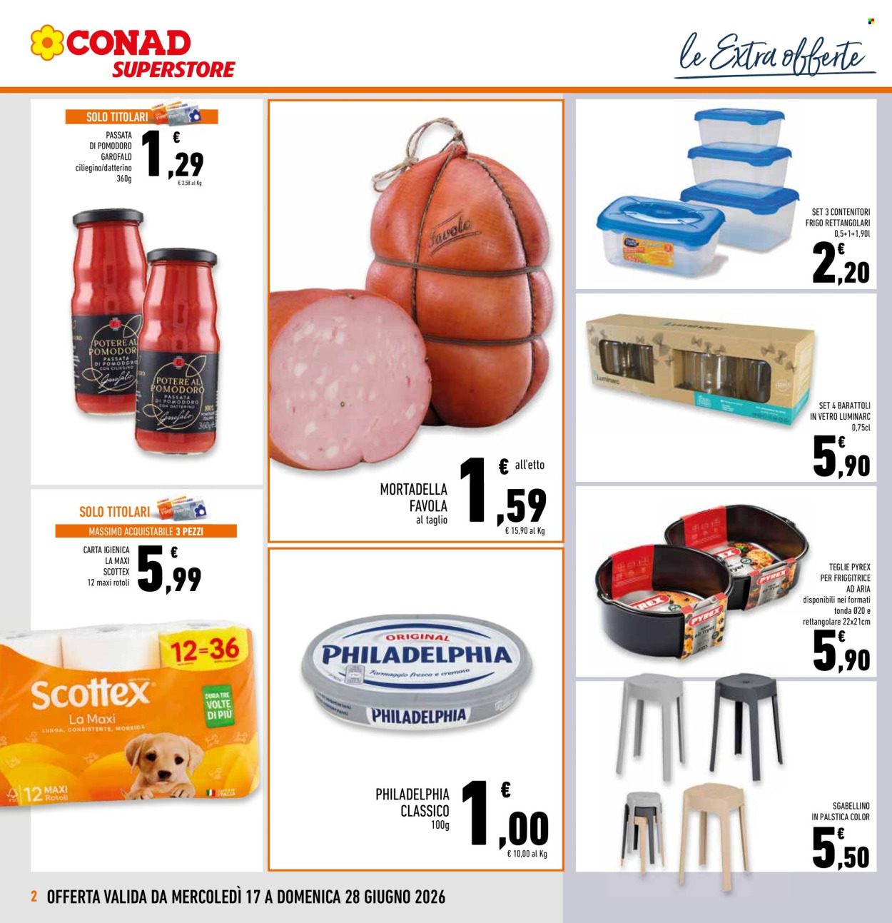 Volantino Conad Superstore - 17/6/2026 - 28/6/2026. Pagina 2