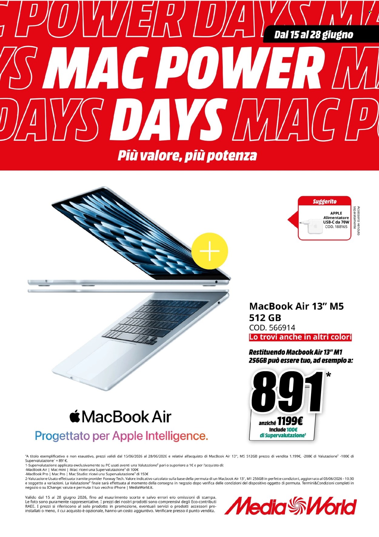 Volantino MediaWorld - 15/6/2026 - 28/6/2026. Pagina 1