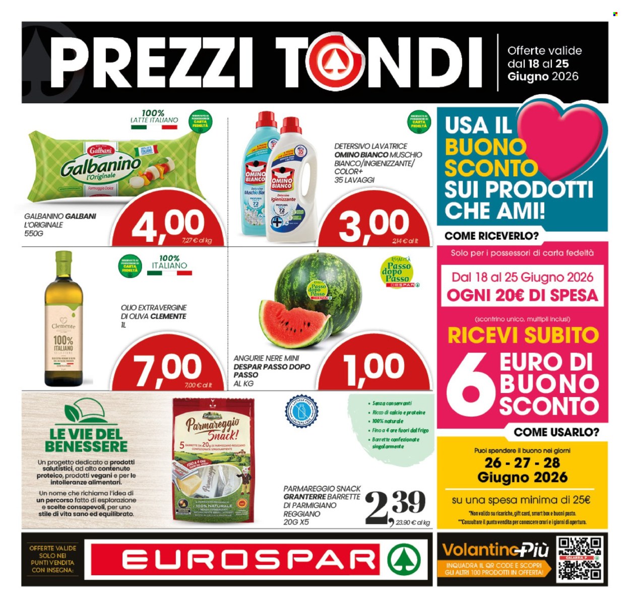 Volantino Eurospar - 18/6/2026 - 25/6/2026. Pagina 1