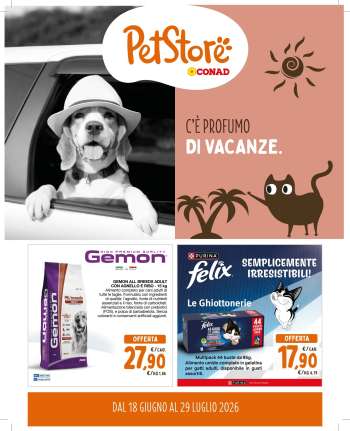 Volantino Pet Store Conad - 18/6/2026 - 29/7/2026.