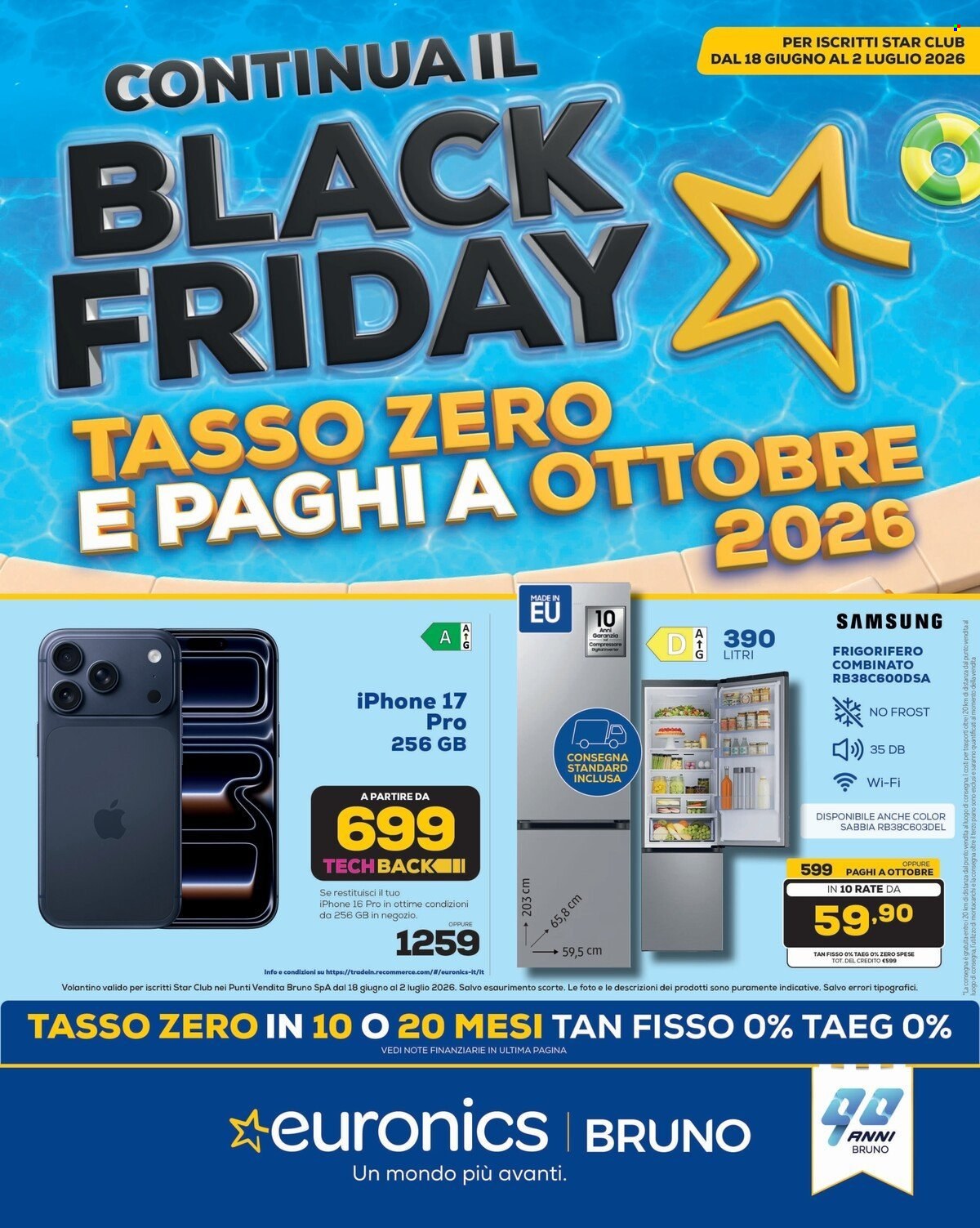 Volantino Euronics - 18/6/2026 - 2/7/2026. Pagina 1