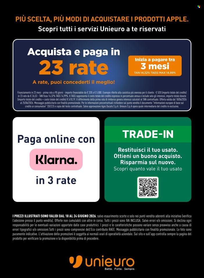 Volantino Unieuro - 18/6/2026 - 24/6/2026. Pagina 15