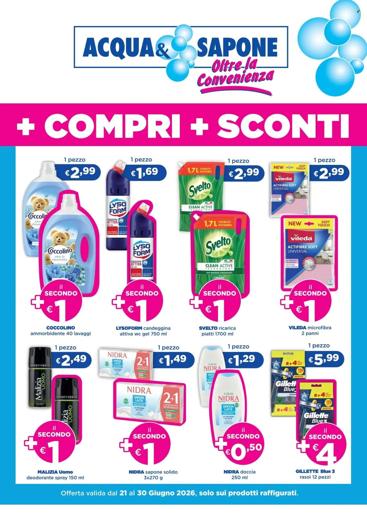 Volantino Acqua & Sapone - 21/6/2026 - 30/6/2026. Pagina 1