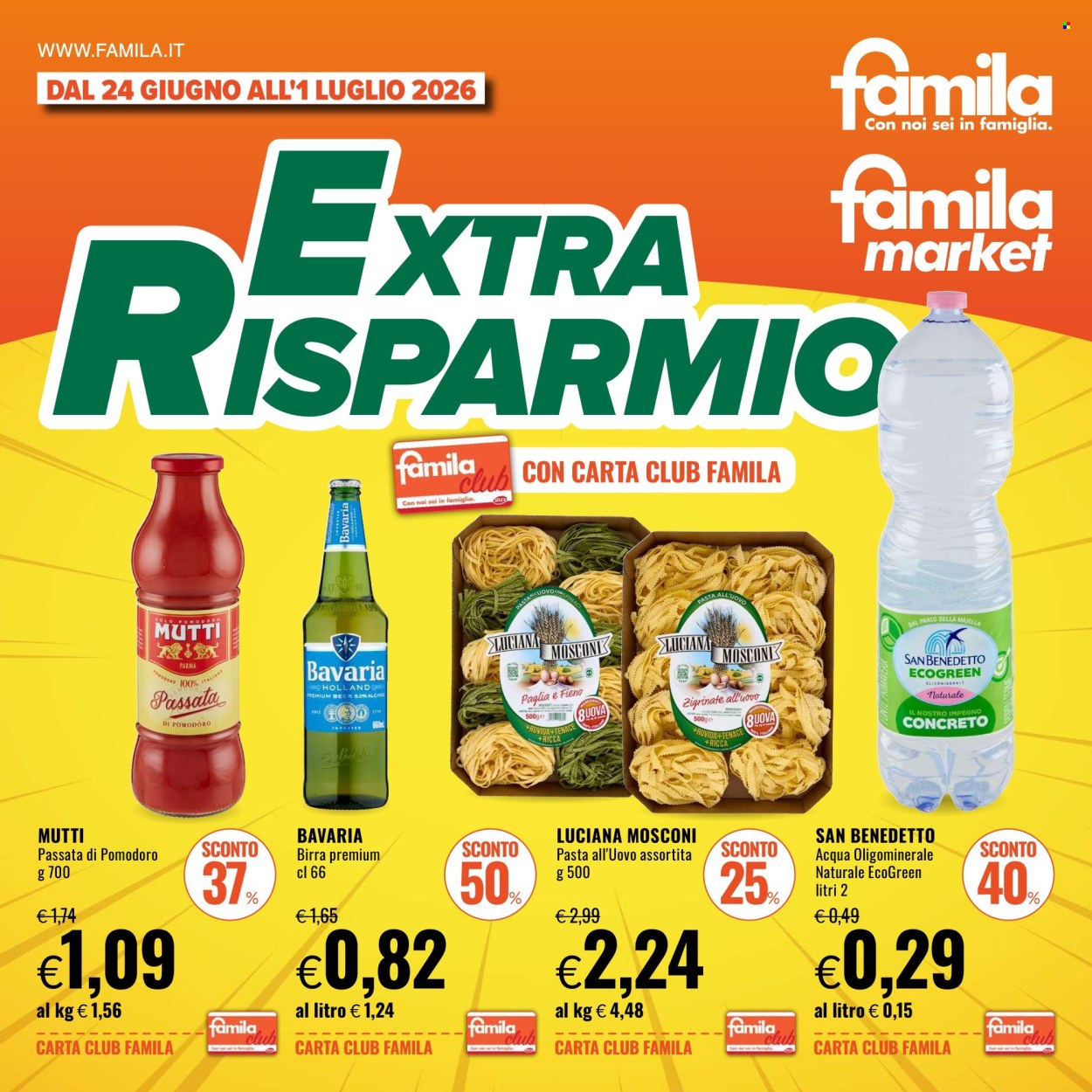 Volantino Famila - 24/6/2026 - 1/7/2026. Pagina 1