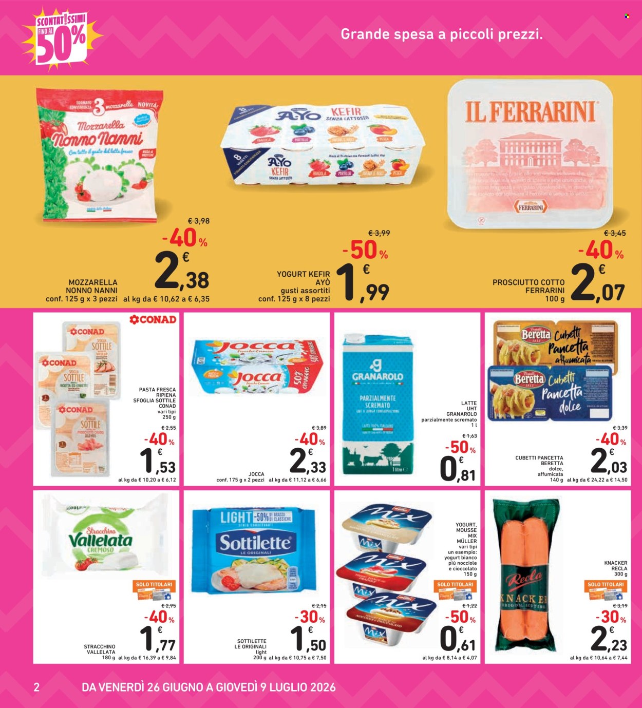 Volantino Spazio Conad - 26/6/2026 - 9/7/2026. Pagina 2