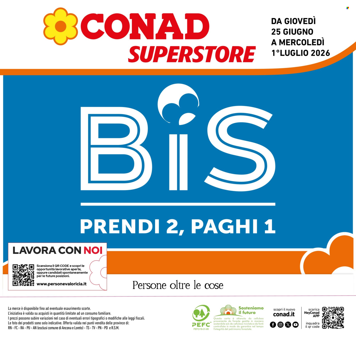 Volantino Conad Superstore - 25/6/2026 - 1/7/2026. Pagina 1