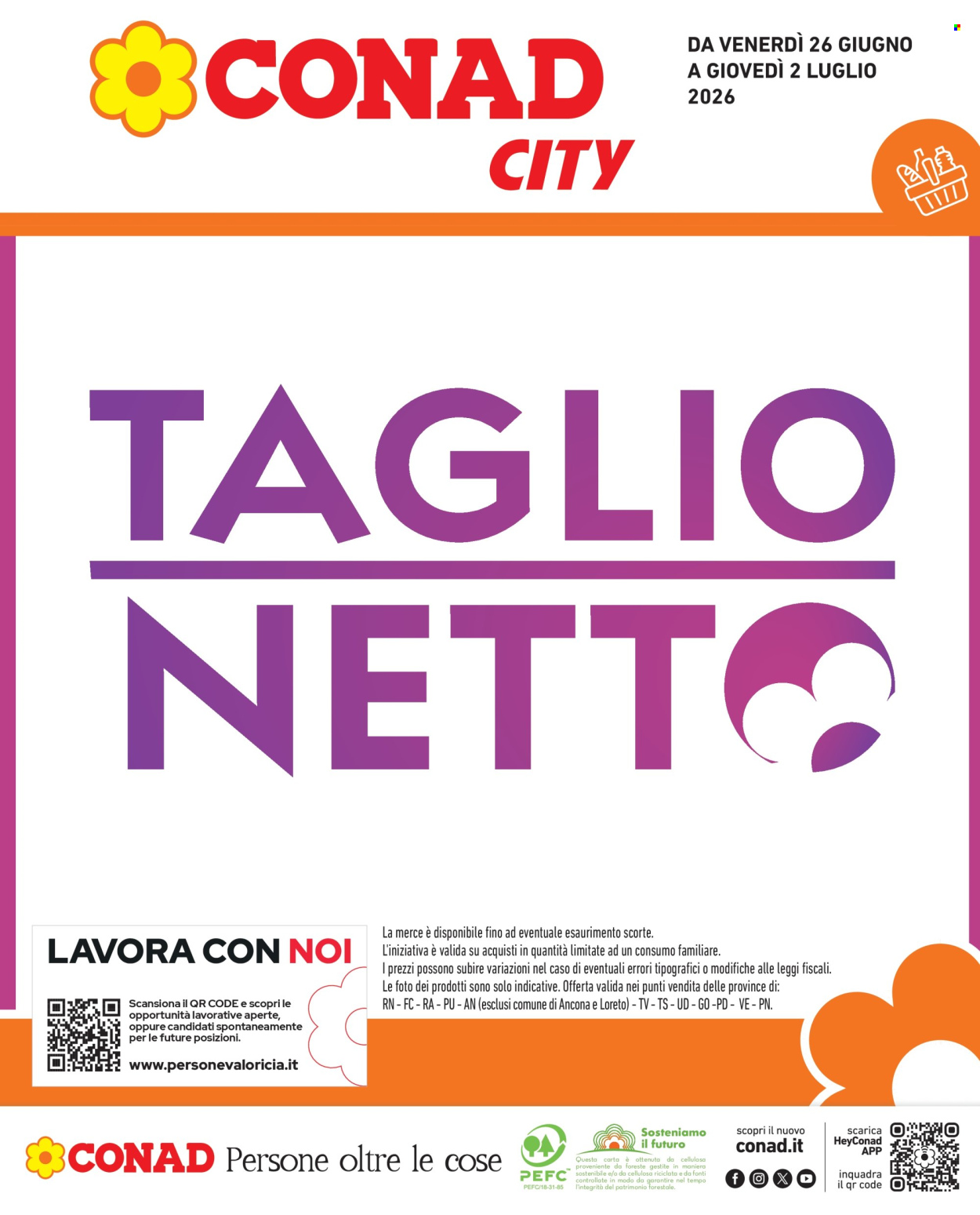 Volantino Conad City - 26/6/2026 - 2/7/2026. Pagina 1